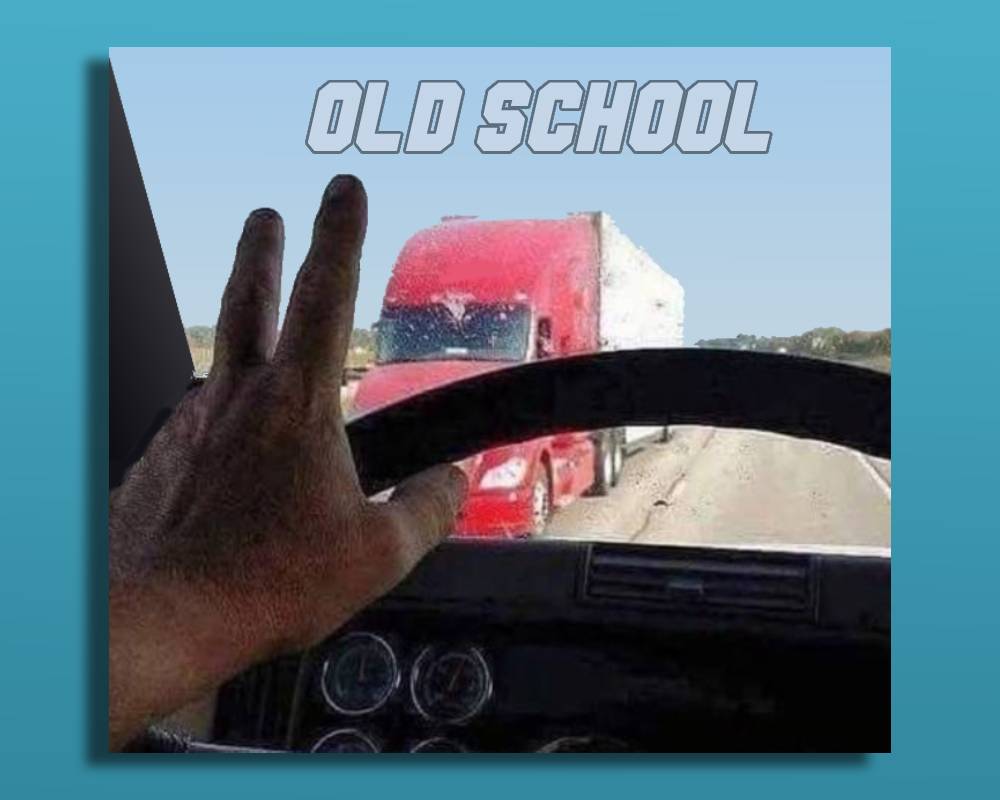 Old School Truck Driver wave .