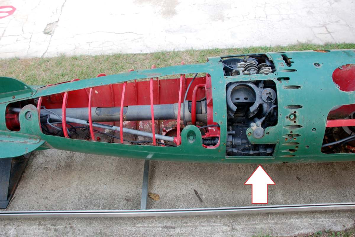 Cut-out view of a torpedo..